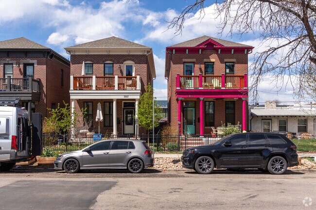 Row homes are fairly common in the Curtis Park neighborhood.