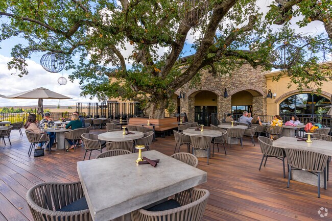 Sienna Restaurant has a beautiful outdoor dining patio, five minutes from Serrano Village.