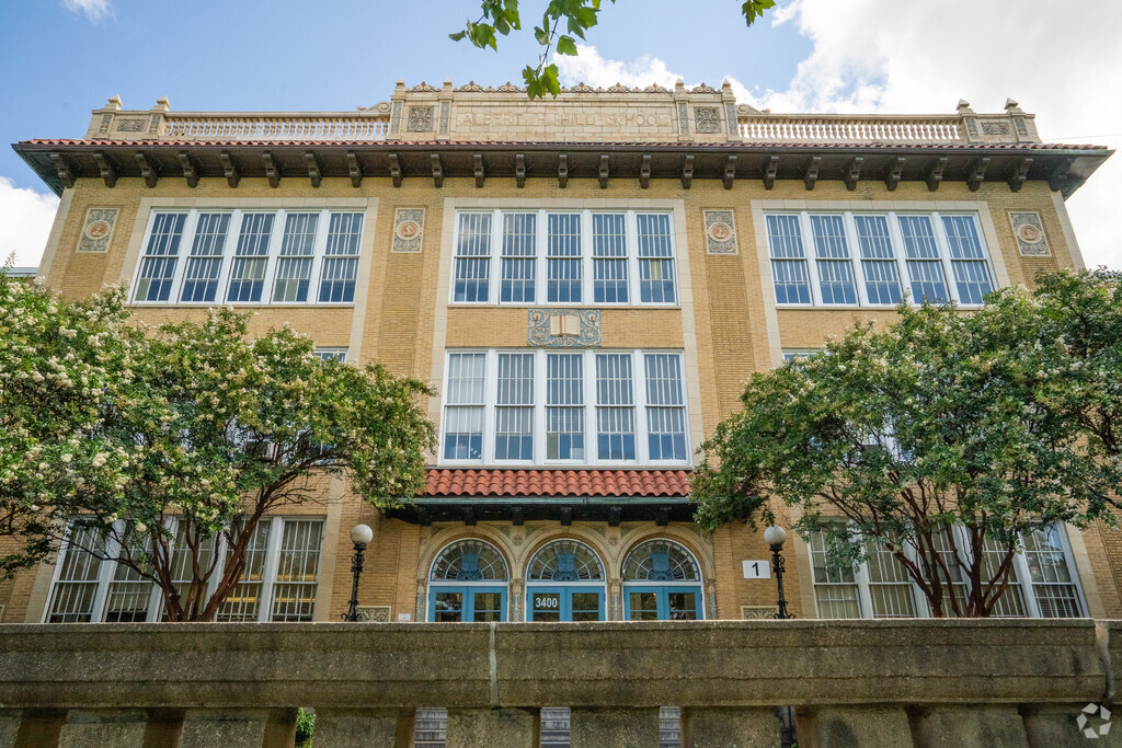 Albert Hill Middle building in the Museum District.