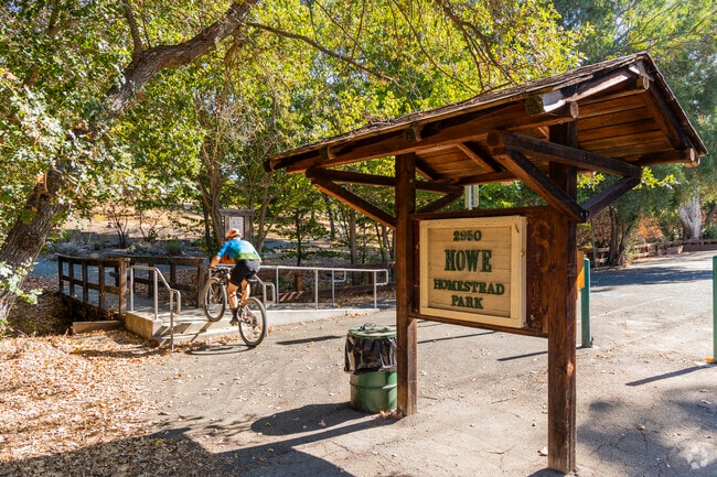 Howe Homestead Park is a popular place to go hiking and biking.