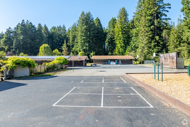 Students at Freshwater Elementary School play fun games on the blacktop.