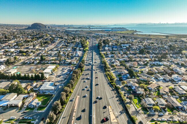 Interstate 80 also passes through El Cerrito, leading north across the Bay to Vallejo or south into San Francisco.