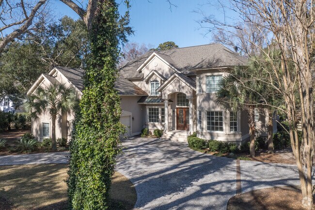 Homes in Jonesville are often nestled on tree-lined streets, offering a peaceful setting.