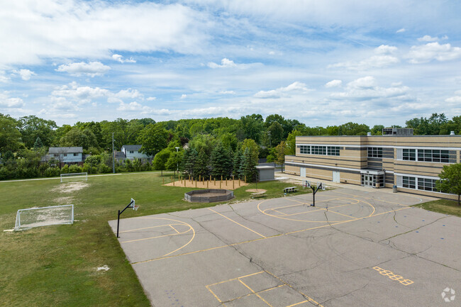 The basketball courts at Beverly Elementary School are good practice for the Bobcat team.