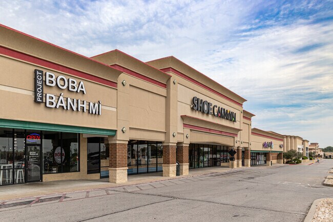 Strip malls with restaurants and shopping are a popular stop.