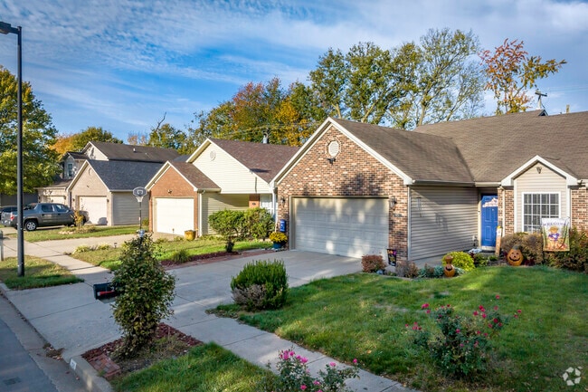 Rows of older ranch-style homes are also common.