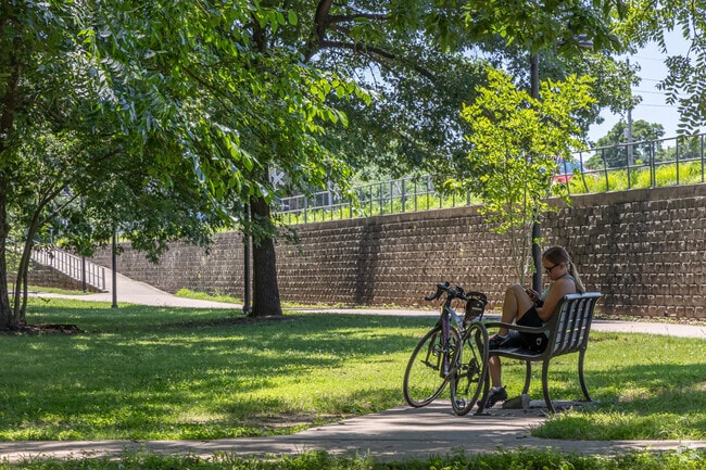Nearby Gordon Long Park is the perfect stop for cyclists traversing the Razorback Greenway.