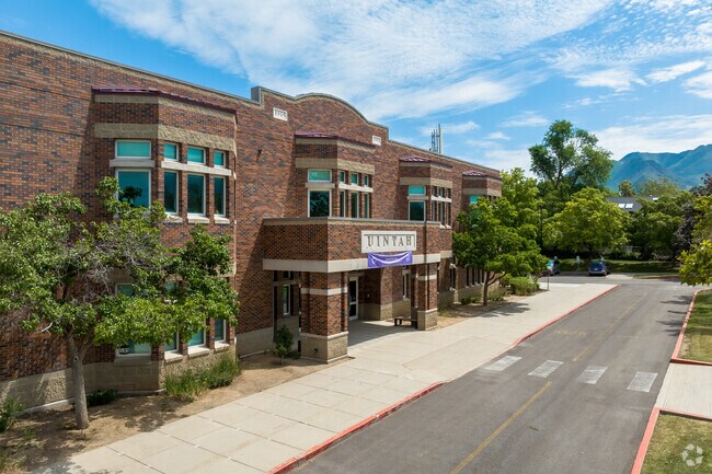 A red brick entrance at Uintah Elementary School.