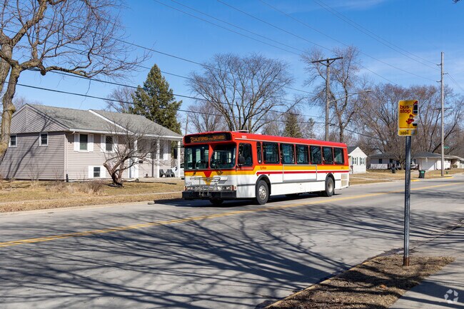 The CyRide bus system connects Ontario to the rest of Ames.