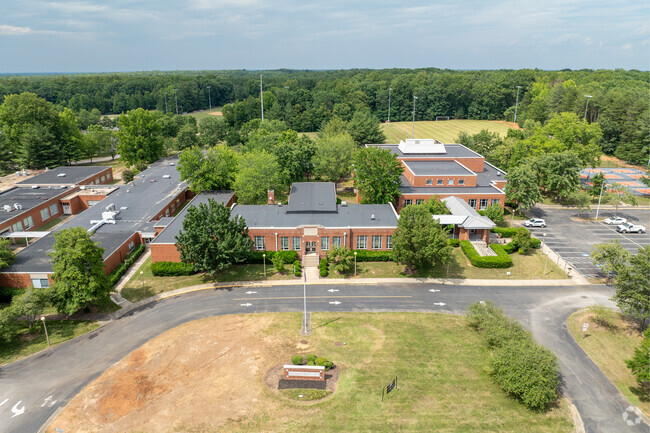 An aerial view of Pocahontas Middle School.