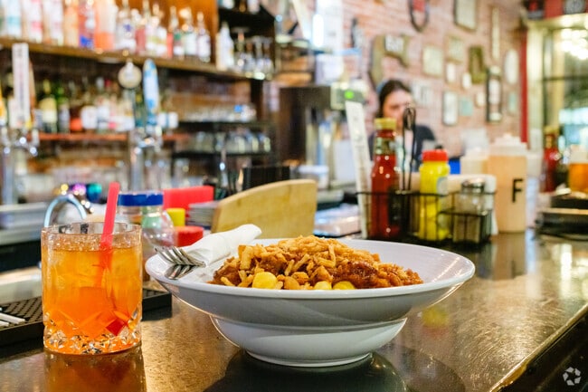 Locals can enjoy a bowl of BBQ mac and cheese at OMG Burgers & Brew in Pendleton.