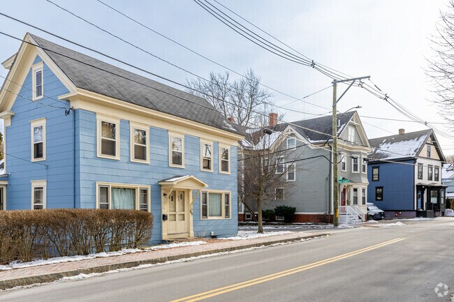 Colonial and New Englander styled homes line the streets around the South End of Portsmouth.
