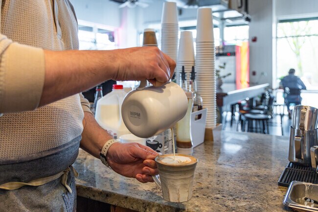 Broadcast Coffee is a community hub in Seattle's Minor neighborhood.