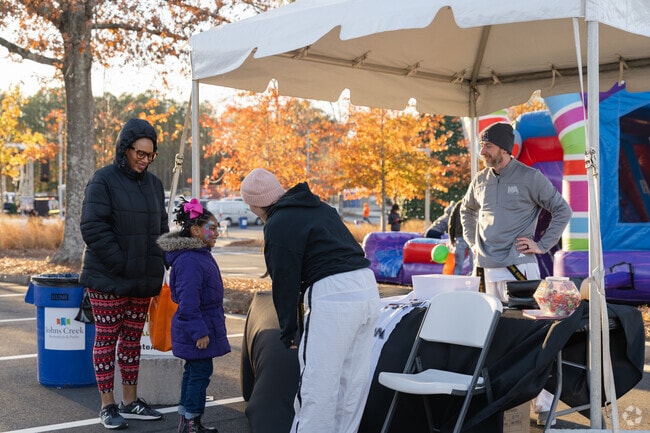 The annual Holly Jolly Block Party near Seven Oaks is filled with various local businesses and fun for the whole family.