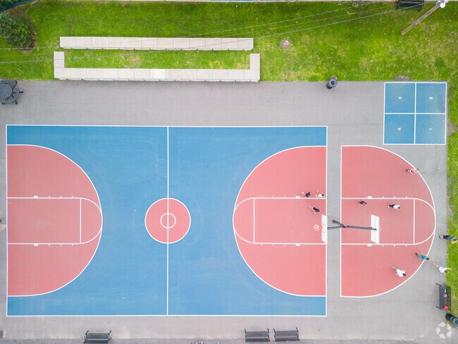 Basketball courts around Holyoke invites all to get out and get oxygen flowing to the brain.