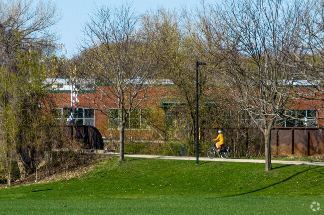 Many paved hike and bike paths wind their way through the Emerson East area's parks.