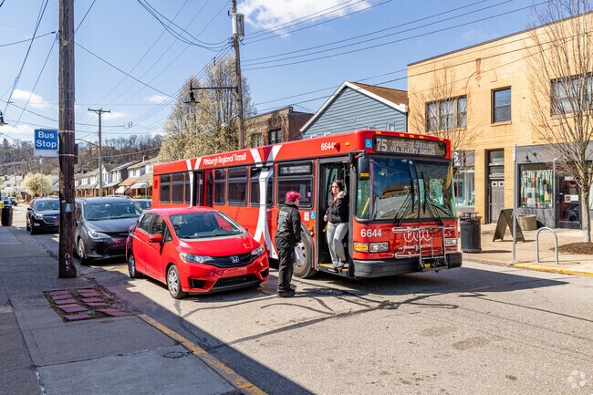 PRT bus stops are all through Morningside.