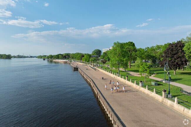 Riverside Park's walkway along the river is one of the most popular features of the park.