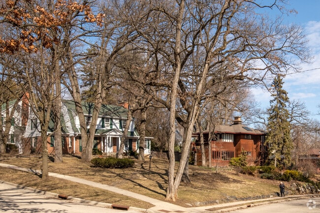 Mature trees line the streets in Nakoma.