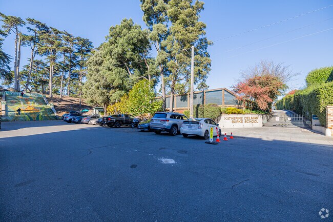 Katherine Delmar Burke School is located at the end of California Street.