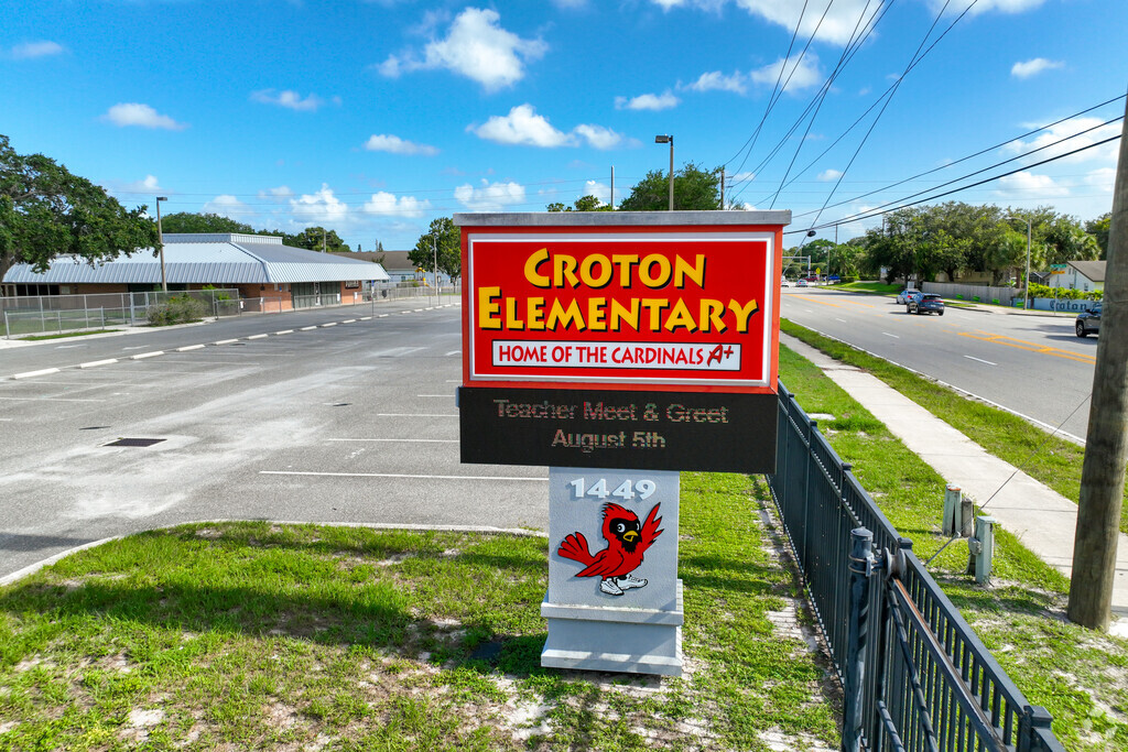 Signage at Croton Elementary School.