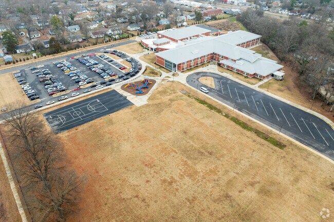 An aerial view of Cardinal Elementary School.