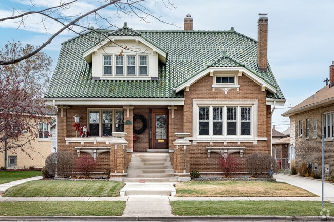 Low pitched roofs and ample windows define the bungalow style from Berwyn's early residents.
