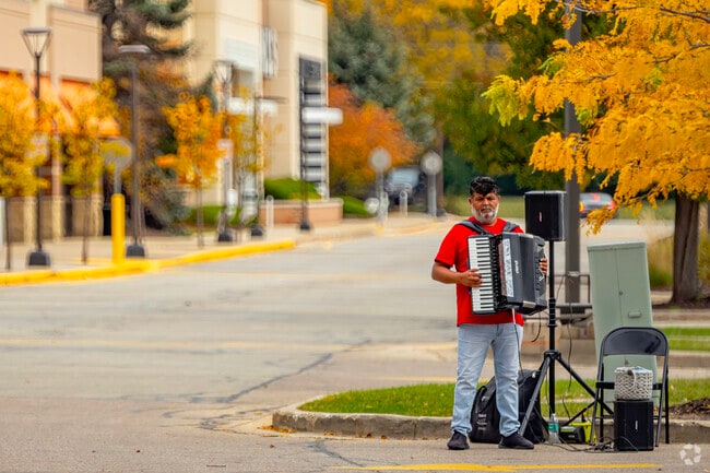 Shopping malls in Roosevelt sometimes see local buskers playing to busy shoppers.
