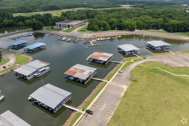 Residents can store their boats in docks.