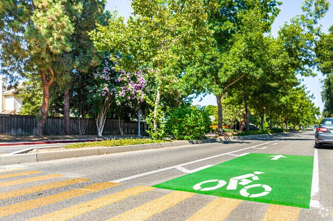 Bicycling among the tree-lined streets is one of the favorite activities at West Davis.