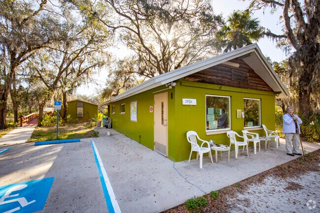 Information and nature center at the Camp Bayou Nature Preserve.