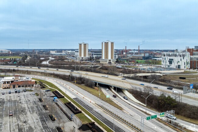 Interstate 315 is right next to Tri-Village and connects it to Downtown Columbus.