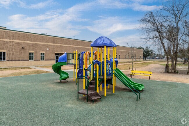 Students enjoy the playground equipment at Austin Elementary.