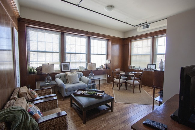 Living Room with Historic Wood Paneling