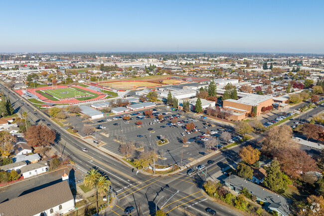 Hiram W. Johnson High School is located in Tahoe Park East of Sacramento.