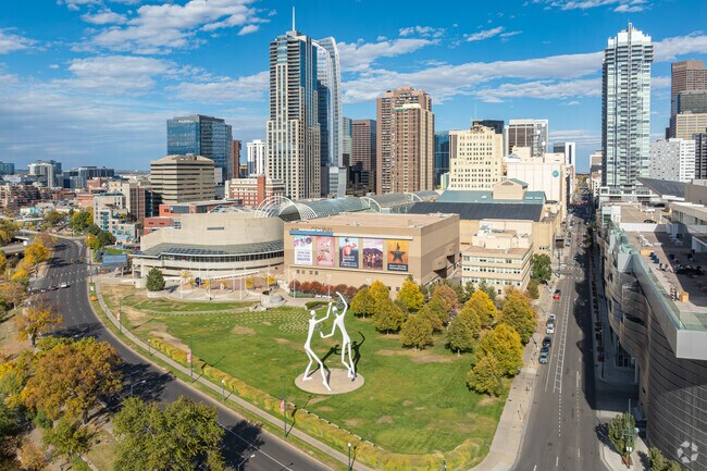 Sculpture Park highlights the Central Business District skyline.