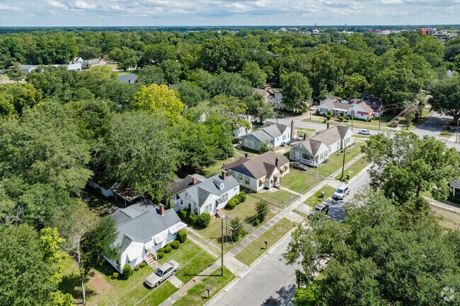 Discover unique styles of homes along tree shaded streets at Morris College in Sumter, SC.