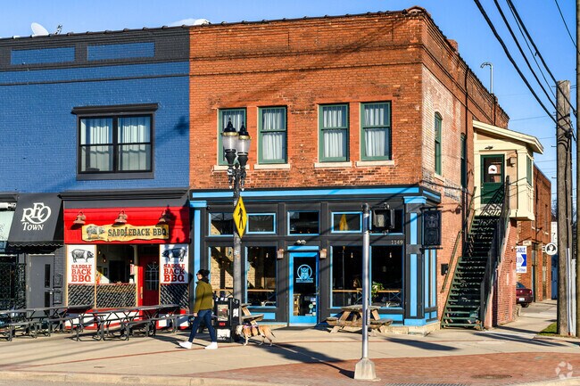 Saddleback BBQ and Blue Owl Coffee share a block in Lansing’s REO Town.