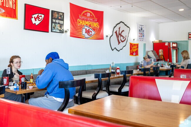 Locals head to Breakfast & Lunch Lovers' in Raytown, a short drive from Coachlight Square.