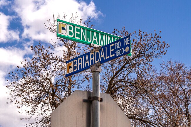 The Benjamin Briardale neighborhood is named for the intersection of Benjamin Street and Briardale Road at the heart of the neighborhood.
