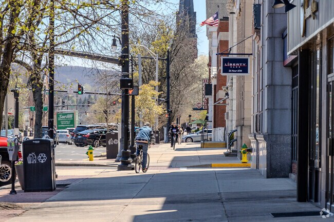 The downtown area is about five minutes from Riverdale, Portland, CT.
