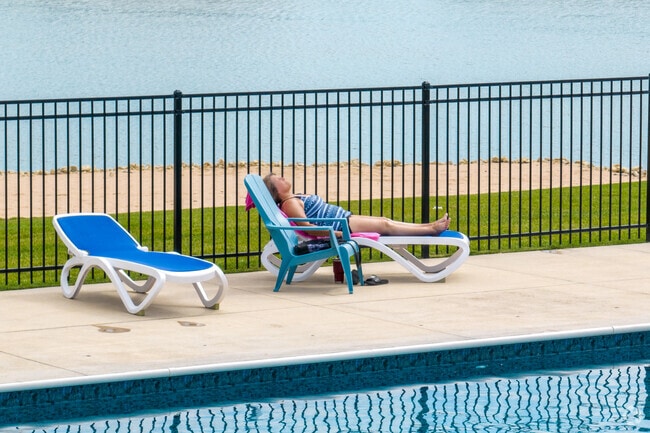 Relax by the pool after a hard day of work in Delano Township.