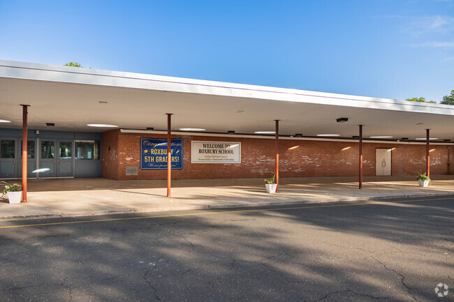 This is the main entrance to Roxbury School in Stamford.