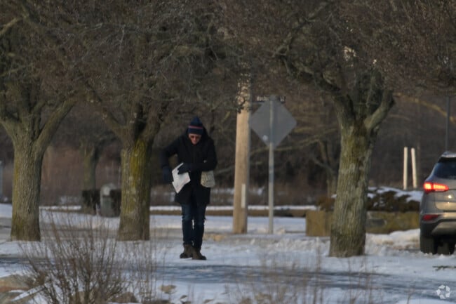 Bristol is a pedestrian-friendly community, even in bitter cold weather.