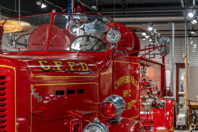 Be sure to spot the historic firetruck at the The Chippewa Area History Center.