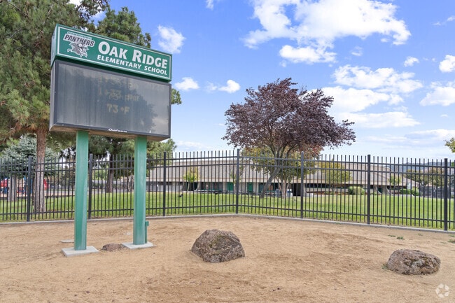 The signage of Oak Ridge Elementary School located in San Jose, California.