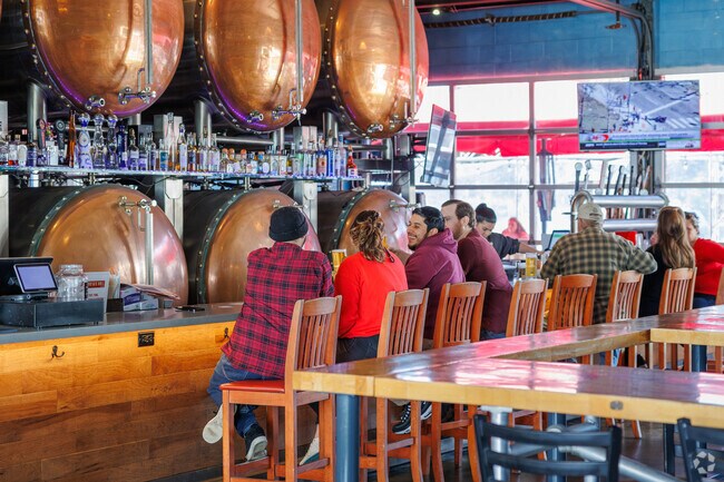 Sit at the bar at Brews Hall and have a drink with friends in South Torrance, CA.