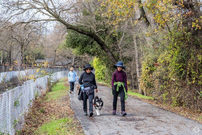 Explore the scenic trails of Larkey Park, perfect for walking and nature lovers.