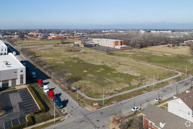 Desoto Park provides an expansive greenspace in Carr Square of Saint Louis, Missouri.