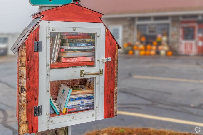 In Cherry Valley, you can grab a book/leave a book in the little library at Copper's.